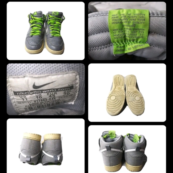 Nike Dunk High ‘Wolf Grey’ Men’s Size 11 ~317982 045 - Picture 6 of 11